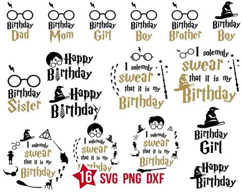 Harry Potter SVG Birthday Harry Potter SVG Birthday: A Magical Celebration For The Special Wizard In Your Life