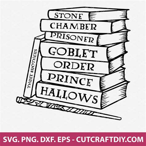 Harry Potter Books SVG Harry Potter Books SVG: The Ultimate Guide To Enchanting Your Digital Designs