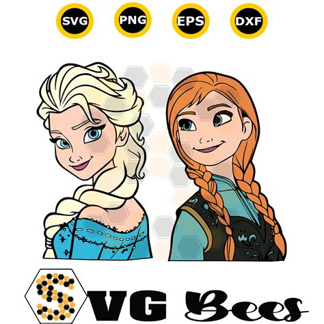 Anna And Elsa SVG Anna And Elsa SVG: Capture The Magic Of Frozen With Enchanting Vector Graphics