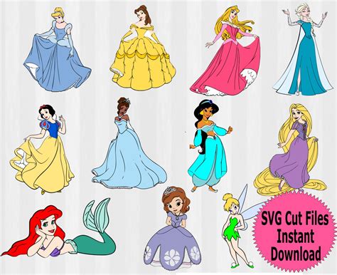 Princess SVG Disney Free ‪ Princess SVG Disney Free: Unleash The Magic Of Your Favorite Disney Princesses