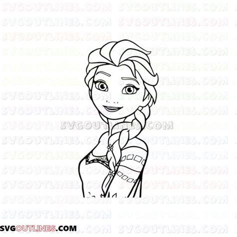 Elsa Outline SVG Elsa Outline SVG: Unleashing The Icy Sorceress In Digital Art