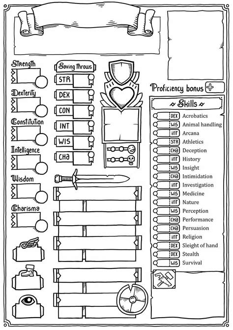 Dnd Character Sheet SVG D&D Character Sheet SVG: The Ultimate Guide To Customizing Your Character