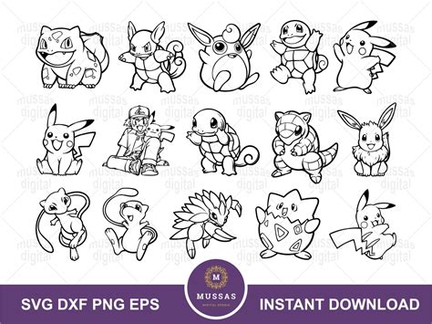 Pokemon Characters SVG Free Pokémon Characters SVG Free: Unleash The Power Of Your Favorite Pokémon