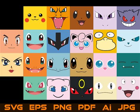 Pokemon SVG Faces Pokémon SVG Faces: The Ultimate Guide To Expressing Your Poké-Passion