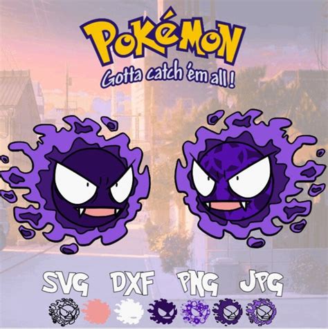 Gastly Pokemon SVG Gastly Pokémon SVG: Haunting Your Designs With Ethereal Charm