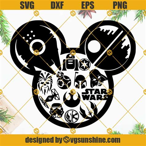 Star Wars Mickey Ears SVG Star Wars Mickey Ears SVG: A Galactic Guide To Disney's Iconic Headwear