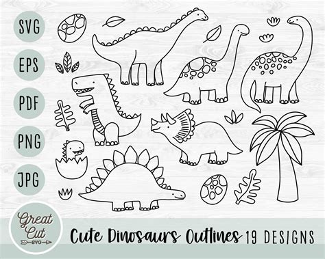 Dinosaur SVG Etsy Dinosaur SVG Etsy: Unleash Your Prehistoric Creativity