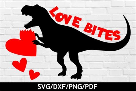 Love Bites Dinosaur SVG Love Bites Dinosaur SVG: An Enchanting Design For Creative Expressions