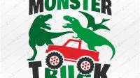 Dinosaur Monster Truck SVG Dinosaur Monster Truck SVG: Unleash The Prehistoric Power In Your Designs