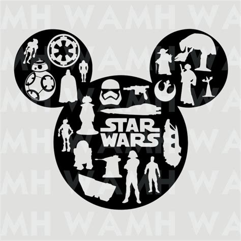 Free Disney Star Wars SVG Unleash The Force With Free Disney Star Wars SVGs: A Comprehensive Guide