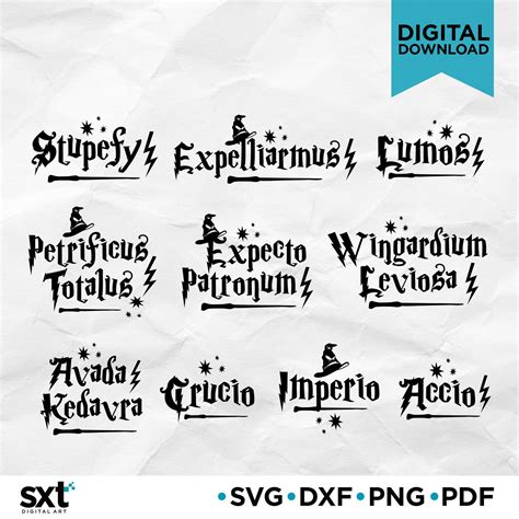 Harry Potter Spells SVG Harry Potter Spells SVG: Unleashing The Magic Of Digital Enchantments