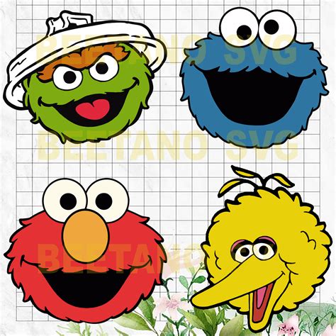 Sesame Street Character Face SVG Sesame Street Character Face SVG: A Comprehensive Guide To Download