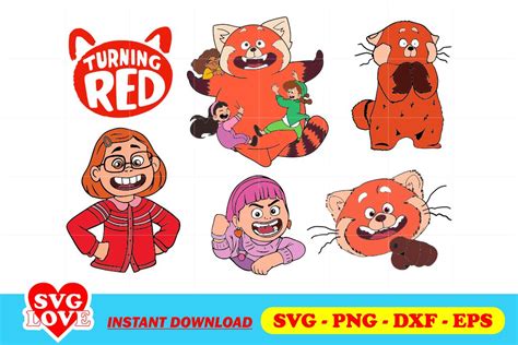 Turning Red Characters SVG Turning Red Characters SVG: Unleashing The Charm Of Disney's Animated Masterpiece