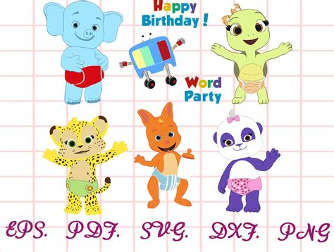 Word Party Characters SVG Word Party Characters SVG: Unlock The Magical World Of Learning With Adorable Designs