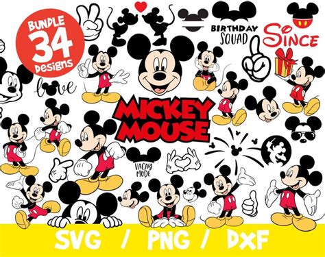 Mickey Mouse SVG Bundle Mickey Mouse SVG Bundle: Elevate Your Designs With Timeless Magic