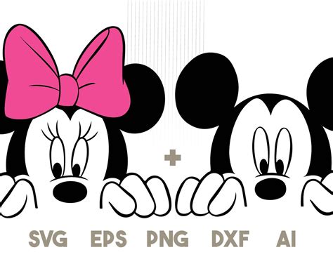 Mickey And Minnie Mouse SVG Free Mickey And Minnie Mouse SVG Free: Unleash The Magic Of Disney's Iconic Characters