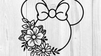 Minnie Mouse Floral SVG Minnie Mouse Floral SVG: Adorn Your Creations With Iconic Disney Charm