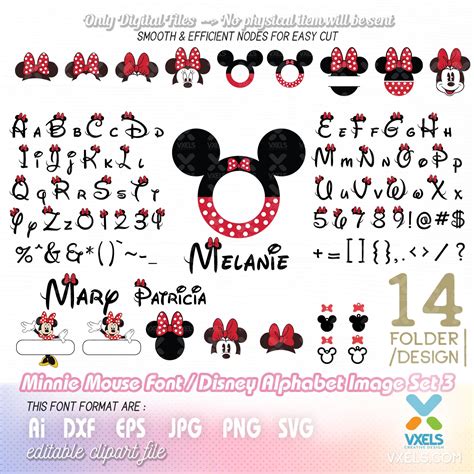 Minnie Mouse Font SVG Minnie Mouse Font SVG: A Timeless Icon For Designers And Disney Enthusiasts