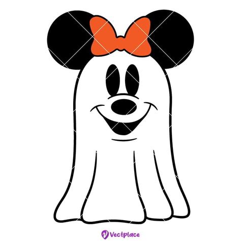 Minnie Mouse Ghost SVG Minnie Mouse Ghost SVG: A Hauntingly Cute Halloween Design