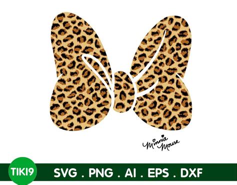 Minnie Mouse Leopard Bow SVG Minnie Mouse Leopard Bow SVG: Unleash Your Inner Fashionista