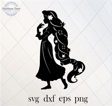 Rapunzel Silhouette SVG Rapunzel Silhouette SVG: A Timeless Symbol Of Adventure And Imagination