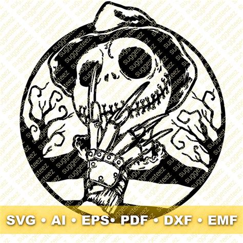 Jack Skellington Freddy Krueger SVG Jack Skellington Freddy Krueger SVG: The Ultimate Guide To The Spooky Icon