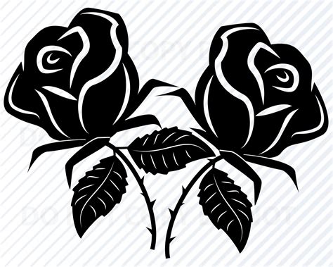 Black ‪Flower SVG File