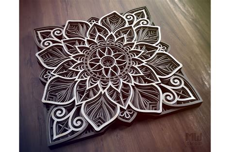 3d Flower Mandala SVG