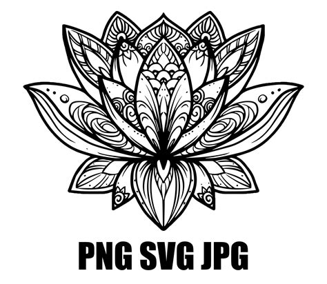 Lotus Flower Mandala SVG