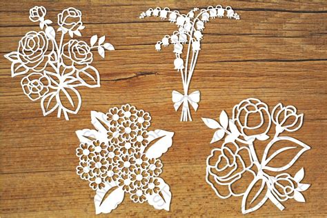 3d Flowers Silhouette Cameo