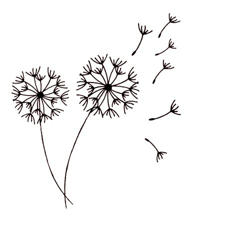 Blowing Dandelion SVG