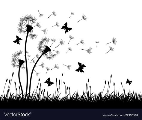 Dandelion Butterfly SVG