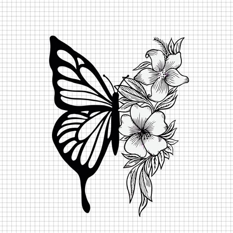 Butterfly Flower SVG