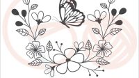 Flower And Butterfly SVG