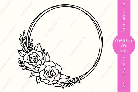 Circle Of Flowers SVG