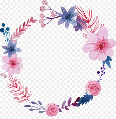 Flower Circle Border SVG