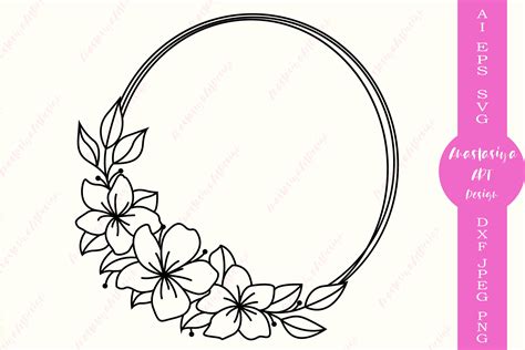 Flower Circle SVG