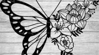 Floral Butterfly SVG Free