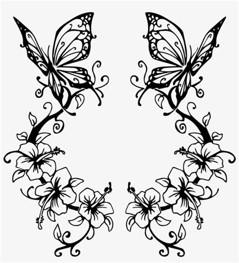 Free Butterfly And Flower SVG