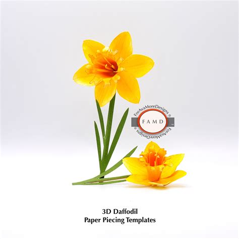 3d Daffodil SVG Free