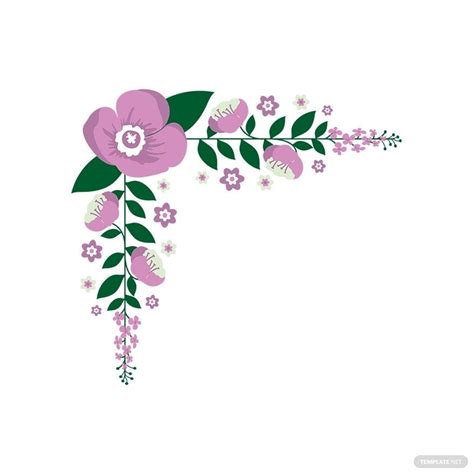 Floral Corner Border SVG