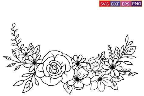 Floral Border SVG Free