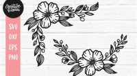 Flower Border SVG Files Free