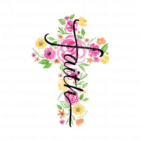 Faith Flower SVG