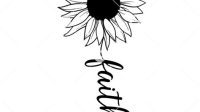 Faith Sunflower SVG