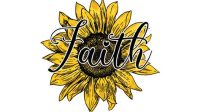 Faith Sunflower SVG Free