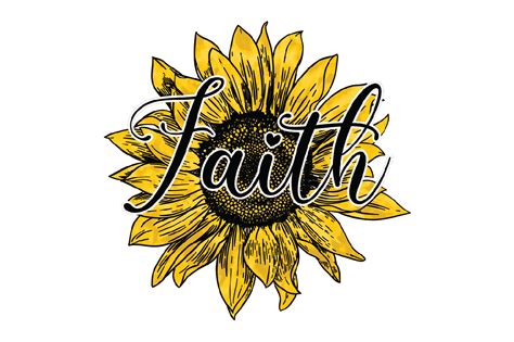 Faith Sunflower SVG Free