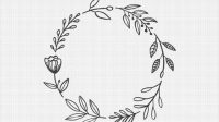 Floral Wreath ‪SVG File