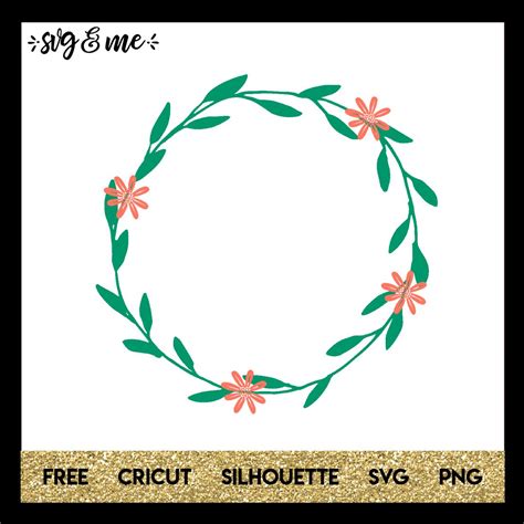 Floral Wreath Free SVG