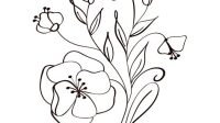 Flower Line Art SVG